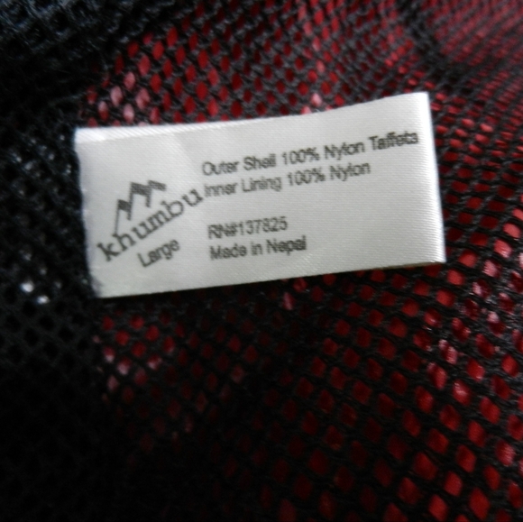 VINTAGE Khumbu ASAR Jacket Mens Size Large Red Mesh Lined Windbreaker Hooded - Picture 6 of 14